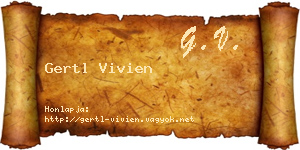 Gertl Vivien névjegykártya
